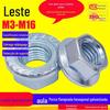 Porca de flange galvanizada personalizada 8 grau azul e branco zinco hexágono antiderrapante almofada tampa de rosca M5M6M8-M20