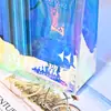 Bolsa de PVC Láser Personalizada Moda Colorida Bolsa de Compras Transparente Bolso Tote Evento Publicitario Promoción Regalo