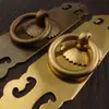 Nuevo tirador de anillo de latón macizo clásico estilo chino, tirador de mueble antiguo para gabinete de vino, tirador de puerta de cajón, gabinete, armario