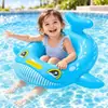 Anel Inflável de Assento de Baleia para Crianças PVC Desenho Animado Anel de Natação Assento de Brinquedo Aquático para Bebê Fabricante Direto de Suprimentos para Praia e Piscina