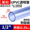 Tubo Transparente Rígido de PVC-U Rongsheng Tubo Plástico Grau Químico Norma Nacional Norma Americana e Japonesa Tubo Aquário Tubo de Água Dn25