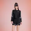 Traje de baño dividido para mujer, nuevo, conservador, explosivo, de manga larga, protector solar, especial para piscina, ajustado, que cubre el vientre.