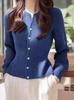 2025 Principios de Otoño Nuevo Elegante Chaqueta Corta Francesa para Mujer Estilo Coreano de Alta Gama Ajustada a la Cintura Look Adelgazante Estilo Suave Top