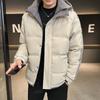 Otoño e invierno talla grande para hombre algodón acolchado casual chaqueta acolchada de algodón para hombre chaqueta con capucha cálida forrada de polar moda fábrica directa