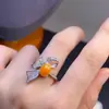 Anillo de Ópalo de Fuego Brillante Color Cristalino Limpio Piedra Principal Brillante 7*9mm Plata S925 Incrustación Fina