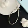 Estilo ins pingente de cogumelo com óleo pingado e pérola corrente de celular chaveiro criativo com contas de prata pingente de bolsa