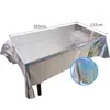 Mantel de Plástico Desechable para Fiesta | Cubierta de Mesa Impermeable de PE para Cumpleaños, Boda y Celebración Festiva | Mantel con Lunares Metálicos y Degradado