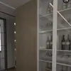 Fábrica de guarda-roupas sob medida para casa inteira em Moganshan, painel ecológico, porta de armário de vidro minimalista, porta a porta para armário de teto, aparador