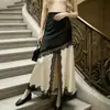 Falda Midi de Encaje con Abertura Verano 2026 Nuevo Diseño para Mujer Estilo Europeo y Americano Transfronterizo Elegante de Temperamento Moda Falda Midi