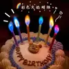 Velas de cumpleaños espirales transfronterizas, velas espirales curvas lindas de macarrón, insertos de decoración para hornear pasteles de caramelo
