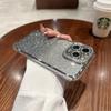 Funda protectora con diamantes de imitación laterales para Apple 15pro, iPhone 16pro, con purpurina degradada, 12 y 13 pulgadas, galvanizada.