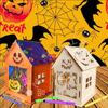 Casa de madera transfronteriza para Acción de Gracias, Halloween, grafiti de otoño, manualidades, casa de madera de calabaza, mesa fantasma, decoración para fiestas, bricolaje