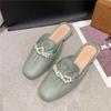 En stock Quick Hair 2023 Nuevo Atuendo de Moda Baotou Perla Medias Zapatillas de Casa Verano Celebridad de Internet Ins Hogar Antideslizante