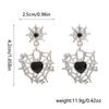 Dulces aretes geniales oscuros calientes para chica viento y2k amor telaraña personalidad moda viento frío aretes de Halloween al por mayor