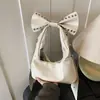 Bolso de Hombro Individual Estilo Dulce y Fresco de Gama Alta para Mujer 2026 Nueva Moda Personalidad Tachonado Celebridad de Internet Lazo Bolso de Axila