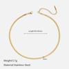 Moda europea y americana nueva cadena de clavícula simple collar popular simple de acero inoxidable cadena de serpiente plana de 2 mm - 5 mm para mujer Venta al por mayor