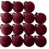 6cm 15 Piezas Bolas de Navidad Afelpadas Transfronterizas Decoraciones de Bolas para Árbol de Navidad Afelpadas Adornos de Plástico para Colgar en Navidad