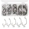 Set de anzuelos de pesca al por mayor 51 piezas de anzuelo de pesca con púas Anzuelo de púas 2#-3/0# 7316 anzuelo de pesca de acero de alto carbono