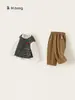 Bangxuan Ropa Infantil Conjunto para Niños Chaleco Rayado Atractivo Camiseta Estampada Pantalones Deportivos Conjunto Casual de Tres Piezas para Niños