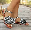 Sandálias Planas Plus Size Femininas Verão 2025 Novas Moda de Comércio Exterior Laço Mocassim Casual Sandálias de Praia Femininas