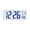 Relógio Simples de LCD Transfronteiriço, Relógio de Parede para Sala de Estar, Relógio com Display Multifuncional de Temperatura e Umidade, Venda Direta da Fábrica 801Tk