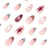 Uñas Vestibles de Patrón de Cocodrilo Estilo Francés de Venta Caliente Transfronteriza, Arte de Uñas de Estrella de Cinco Puntas, Puntas de Uñas, Piezas de Uñas Vestibles, Productos Terminados al por Mayor