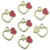 21 Colgantes de Rosa de Amor para el Día de San Valentín Explosiones de Amor Rojo Rosa Accesorios para Joyería DIY Hechos a Mano Collares