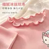Camiseta de Manga Corta de Seda Helada para Niñas de Comercio Exterior Camiseta Lisa de Color para Bebé Verano Adorno de Volantes Top Dopamina para Bebé Casual