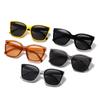 Gafas de Sol de Marco Grande de Moda para Mujer, Estilo Retro, Aptas para Rostros Redondos, Aspecto Natural, Forma Cuadrada, Gafas de Sol Estilo Urbano
