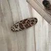 Pinza para el pelo con estampado de leopardo estilo coreano, elegante y exquisita, pinza de garra vintage para media coleta, pinza para la parte posterior de la cabeza que da volumen, accesorio para el pelo de pinza de tiburón