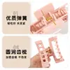 Novo prendedor de cabelo quadrado rosa com laço, transferência de calor, clipe de tubarão doce e fofo para mulheres