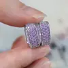 Brincos de Luxo Leve Europeus e Americanos com Micro-Incrustação de Zircônia, Brincos da Moda para Jovens Mulheres, Itens Quentes de Venda Transfronteiriça