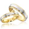 Longrui Anel Novo da Moda Transfronteiriço Dourado Aço Inoxidável Brilhante Aço Titânio Anel de Casal Atacado