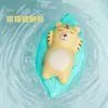 Brinquedo Pequeno para Brincar na Água de Bebê Transfronteiriço Bobina Inflável Brinquedo de Banho para Bebê Tigre de Desenho Animado Lagarto Brinquedo de Banho para Brincar na Água