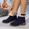 Deseo Botas de Nieve de Gamuza de Tacón Grueso de Media Caña Europeas y Americanas Otoño/Invierno 2026 Transfronterizo de Amazon Talla 43 Calzado de Algodón de Talla Grande de Comercio Exterior
