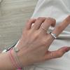 Anillos Coloridos con Forma de Corazón para Mujer, Estilo Coreano, Modernos y Elegantes, Diseño de Nicho, Anillo Abierto Ajustable, Anillo Único para el Dedo Índice, de Moda