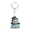 Llavero de Muñeco de Nieve Navideño Accesorios para Mochila Goma Suave de PVC Pequeños Accesorios de Regalo Colgante Personalizado DIY Colgante