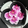 Flor individual de simulación de Phalaenopsis roja de internet peinado Lu Fu regalo de mano caja de dulces 9cm hecho a mano diy accesorios decorativos