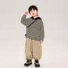 Sudadera Changguo Clothing para Niños Conjunto de Otoño Sudadera con Capucha Rayada Infantil para Niños Pequeños Estilo Bosque Suéter de Primavera y Otoño
