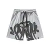 Transfronterizo Daifa SynaWord Calle Principal Hip Hop Estampado en Espuma Manga Corta Pantalones Cortos Traje Casual Hombre Hip Hop Americano Camiseta