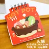 Bloc de notas abatible con forma de caricatura para estudiantes, Cuaderno de vocabulario en blanco portátil, Papelería, Pequeño cuaderno de regalo