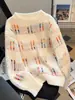 Personalizado de Fábrica Otoño 2026 Nuevo Tejido de Punto Manga Larga Estilo Dulce Perezoso para Mujer Suéter de Punto para Mujer