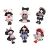Accesorios de Resina DIY de Dibujos Animados Joyería Chica Pastoral Pegamento Cremoso Pasador Funda para Teléfono Móvil Hebilla de Zapato Llavero Colgante con