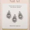 LZ Nueva Manicura de Corte Alto Joyería de Circonita Lazo Cinta Conservación del Color Lujo Ligero Blanco Cristalino Mariposa Diamante para Uñas Joyería