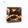 Quadrado ângulo reto flor do carro Brown zircão pedra nua sintética pontiaguda Princesa Praça Café zircônio pedra branca CZ broca