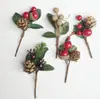 Acessórios criativos de pinha DIY acessórios para decorações de Natal feitas à mão vaso de flores acessórios de flor presente presente