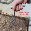 Herramientas de jardinería de horquilla de dos dientes de mano aflojan el suelo la excavación no daña el sistema radicular cultivo de flores verduras trasplante flores y plantas