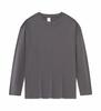 Camiseta de Manga Larga con Cuello Redondo de Algodón Puro de 205g para Hombre, Corte Holgado, Camiseta Básica, Ropa de Trabajo Personalizada con Logo, Camiseta Básica Estilo Japonés, Producción Pequeña