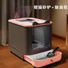 Bandeja Sanitaria Anti-Salpicaduras para Gatos con Esterilización, Tamaño Grande, Diseño Integrado, Desodorizante, Entrada Superior, Completamente Cerrada