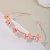 Nuevos Accesorios para el Cabello de Bebé Europeos y Americanos Diadema de Princesa de Cobertura Total Amigable con el Cabello para Niñas Tocado Floral Infantil